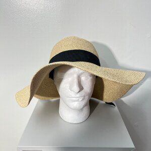 Furtak Beautiful Wide brim Sun Hat with Black Ribbon‎ OS